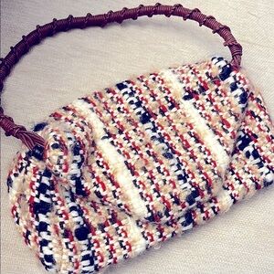 Anthropologie Maria La Rosa Albatross Stylish Multicolor Woven Handbag